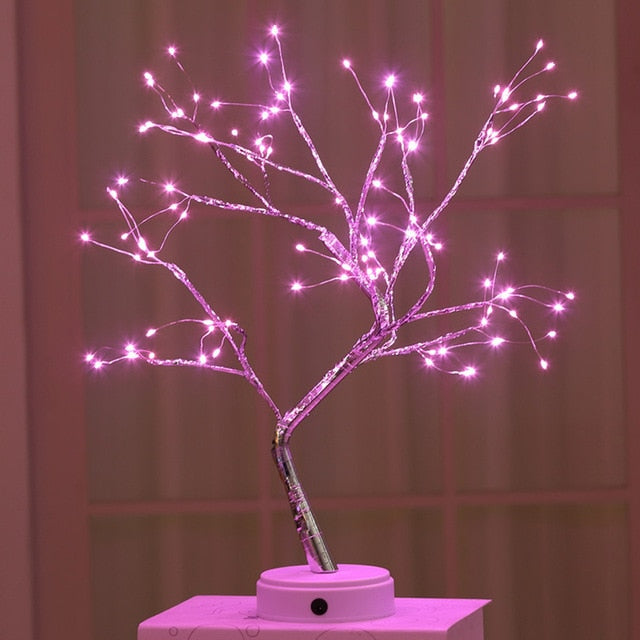 Bonsai Style Night Light Cherry Tree With remote control.