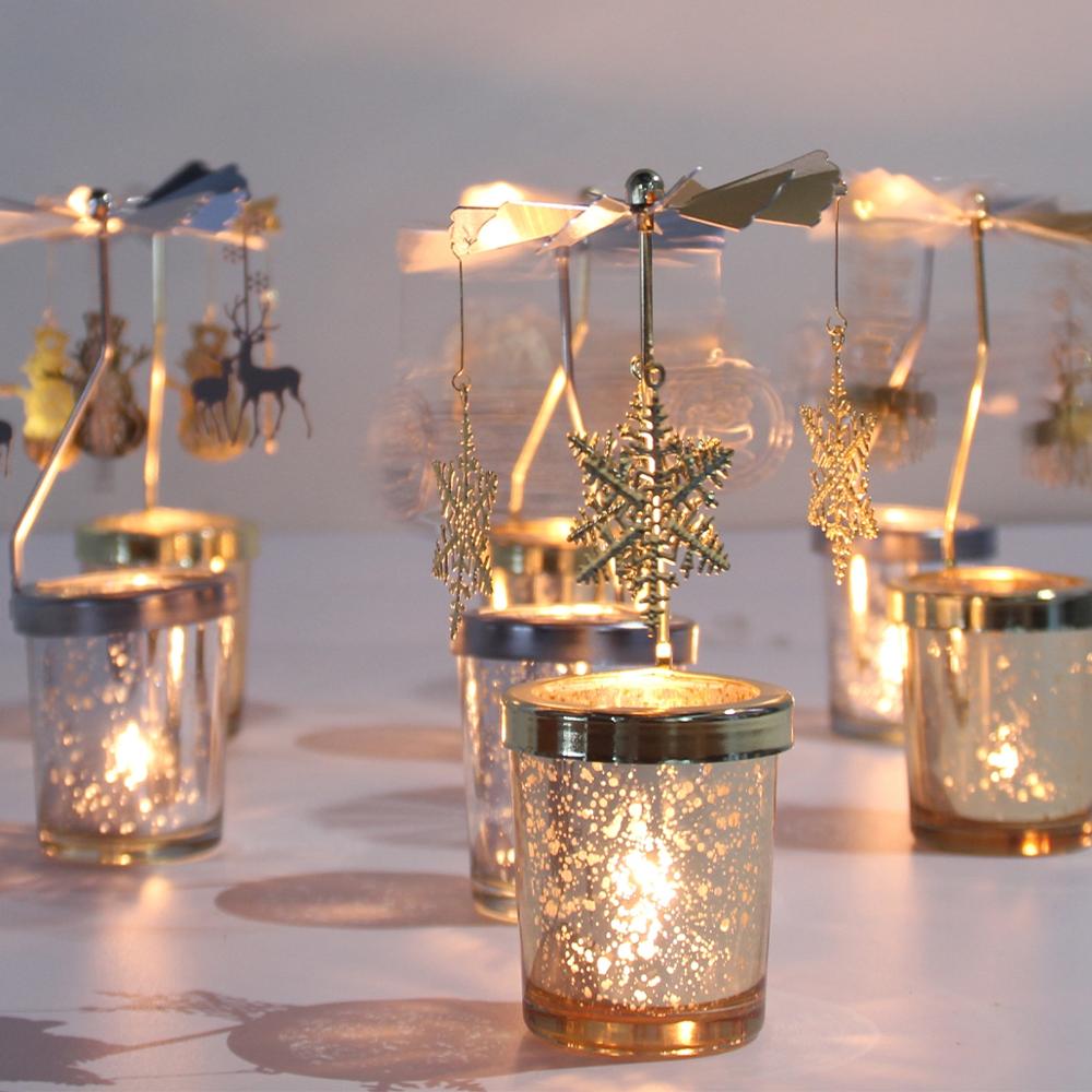 Christmas Rotary Candle Holder