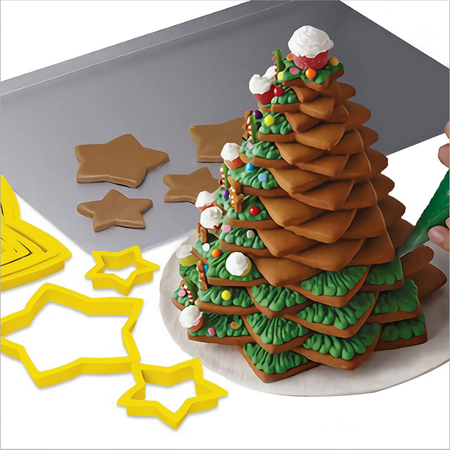 6PC Sets Christmas Tree Cookie Cutter