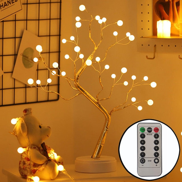 Bonsai Style Night Light Cherry Tree With remote control.