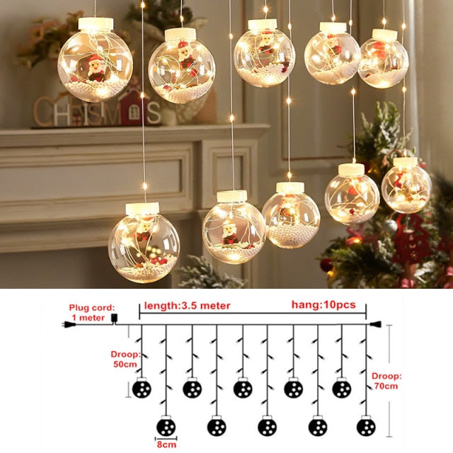 Christmas Santa Claus Ball Lights