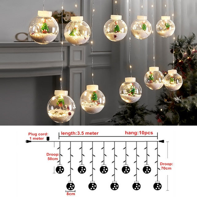 Christmas Santa Claus Ball Lights